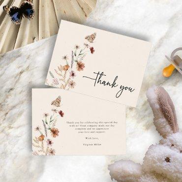 Boho Baby Shower Thank You Card