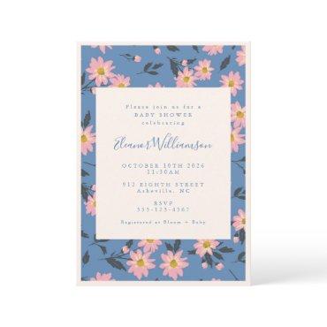 Boho Blue Pink Floral