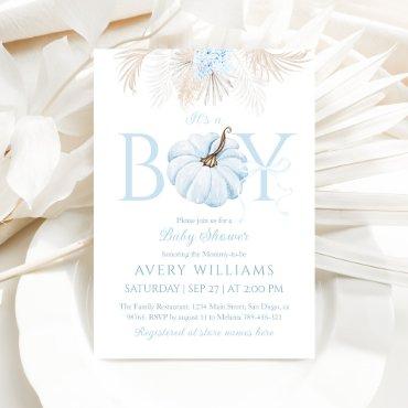 Boho Blue Pumpkin It's a Boy Fall