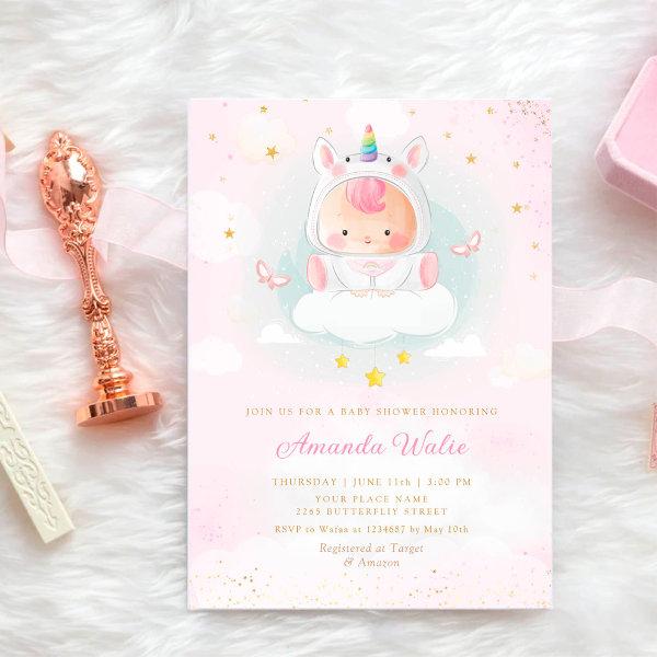 Boho Blush Pink Watercolor Cute Girl