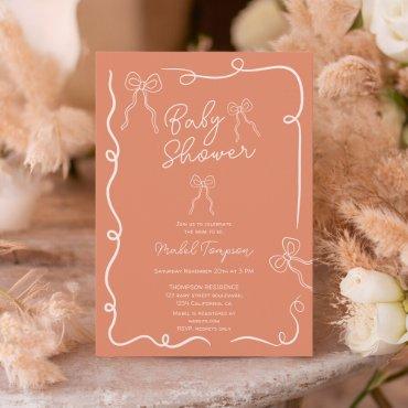 Boho bows ribbon illustrations