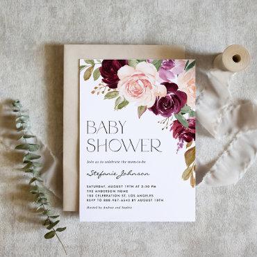Boho Burgundy and Peach Flowers Fall