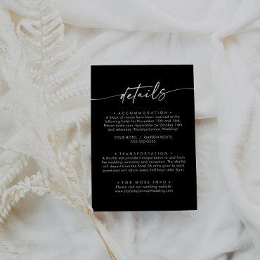 Boho Chic COLOR EDITABLE Wedding Details Enclosure Card