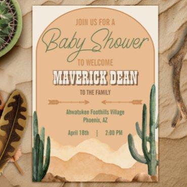 Boho Desert Cactus Southwestern Cowboy