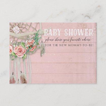 BOHO Dream Catcher Feather Baby Shower Advise