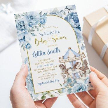 Boho Dusty Blue Magical Carousel