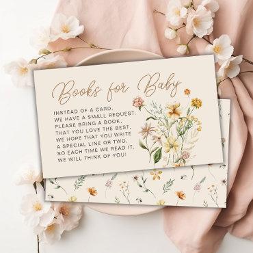 Boho Floral Baby Shower Book Request Card