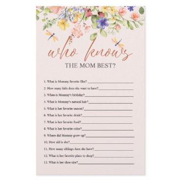 Boho Flowers and Dragonfly BABY SHOWER WHO KNOWS  Flyer