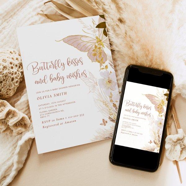 Boho gold Butterfly kisses