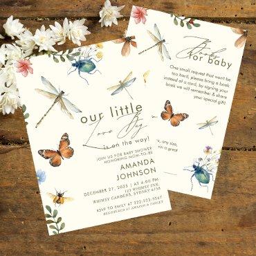 Boho Love Bug Insects Dragonfly baby shower