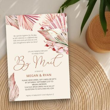 Boho Palm Rustic Dried Foliage Baby Shower by Mail