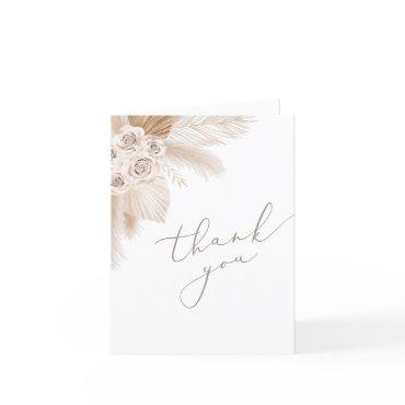 Boho Pampas Grass Gender Neutral Baby Shower Thank You Card