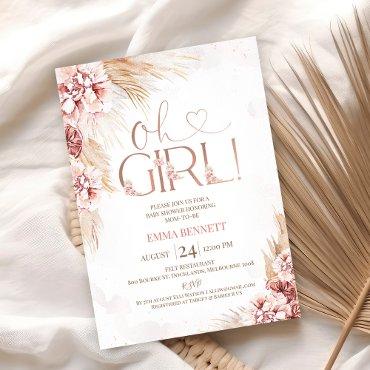 Boho Pampas Grass Oh Girl