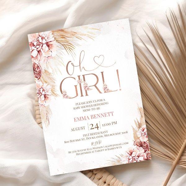 Boho Pampas Grass Oh Girl