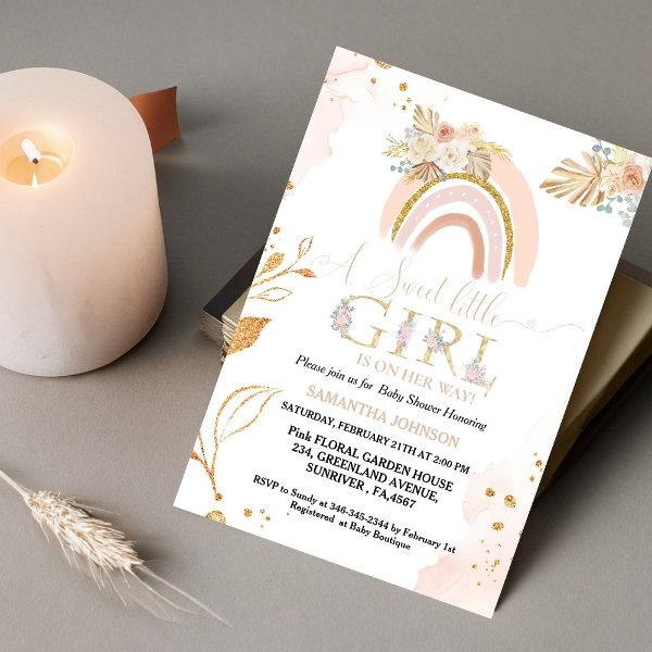 Boho Pampas Grass Rainbow Desert Girl