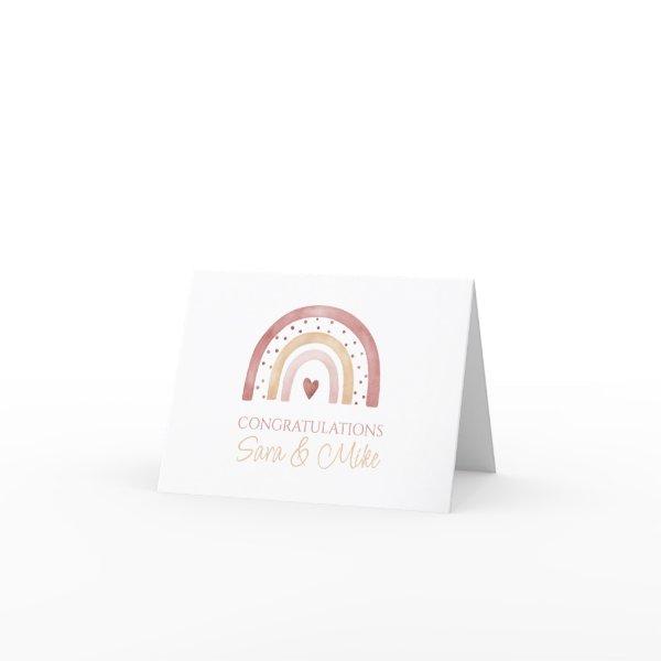 Boho Rainbow Congratulations Card