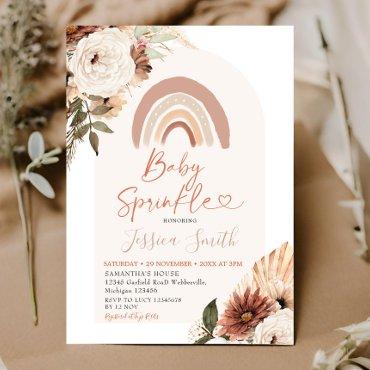 Boho Rainbow Floral Baby Sprinkle