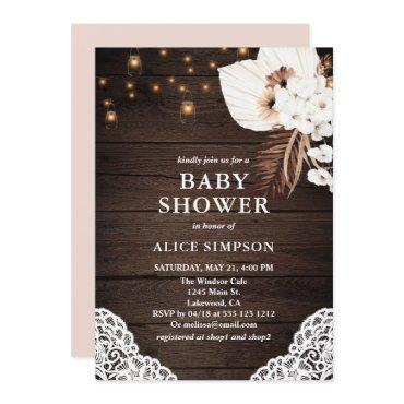 Boho Rustic Beige Floral