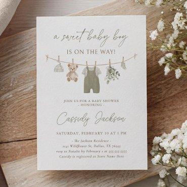 Boho Sage Green Boy Baby Clothes