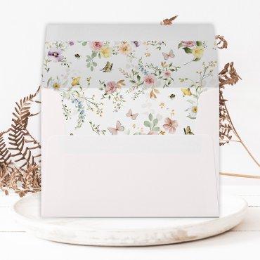 Boho Spring Wildflower Meadow Floral Garden Envelope
