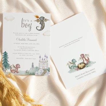 Boho Storybook Dragon It's A Boy