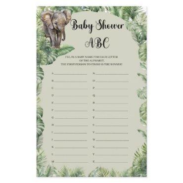 Boho tropical teddy bear pampas Baby Shower ABC
