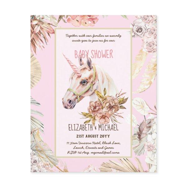 BOHO UNICORN  Watercolor Flyer