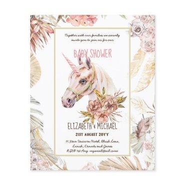 BOHO UNICORN  Watercolor Flyer