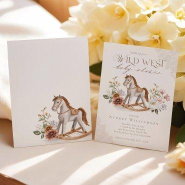 Boho Watercolor Western Rocking Horse