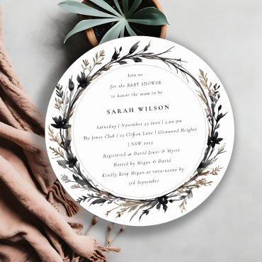 Boho Wildflower Black Fall Wreath