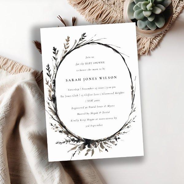 Boho Wildflower Black Fall Wreath