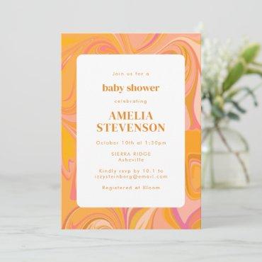 Boho Yellow and Pink Marble Unique