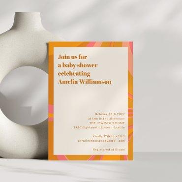 Boho Yellow Orange Pink Marble