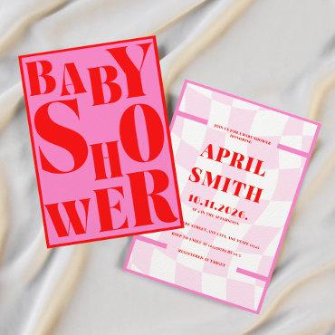 Bold Retro Typography Pink Red