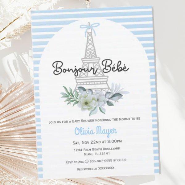 Bonjour Bebe French Paris Blue Boy