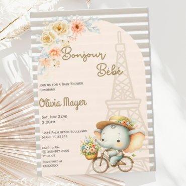 Bonjour Bebe French Paris Elephant