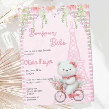 Bonjour Bebe French Paris Pink Bear