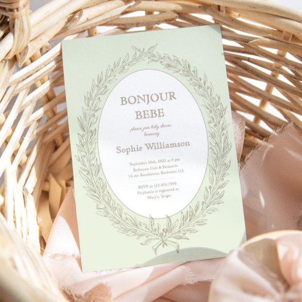 Bonjour Bebe French Patisserie Baby Shower Green