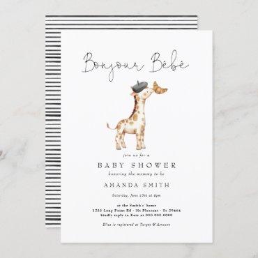 Bonjour Bebe Paris French Giraffe Baby Shower