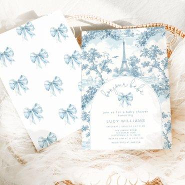 Bonjour Bebe Toile Blue Bow French