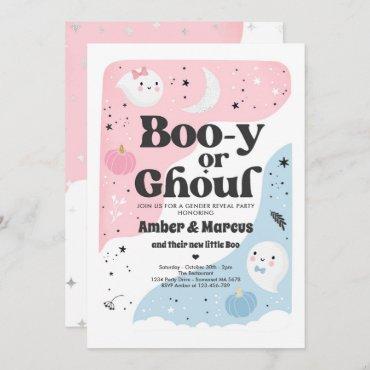 Boo-y or Ghoul Halloween Ghost Gender Reveal Party
