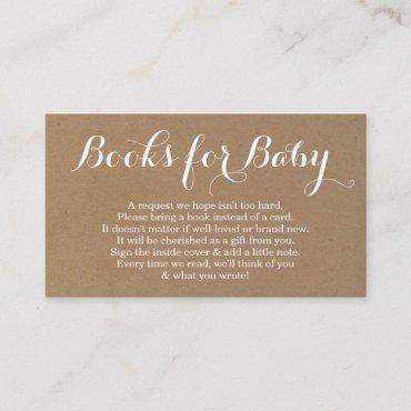 Book Request for Baby Shower Invitation - Rustic