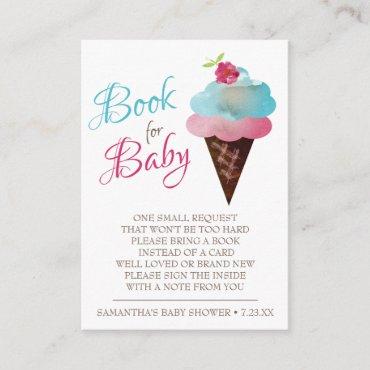 Book Request Girl Baby Shower Petite Card