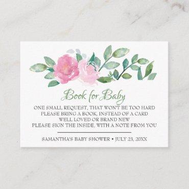 Book Request Girl Baby Shower Petite Card