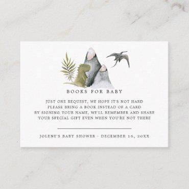 Book Request | Little Dinosaur Baby Shower Enclosure Card