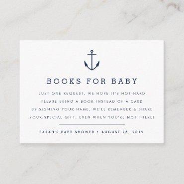 Book Request | Nautical Baby Shower Insert Card