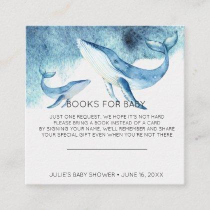Book Request | Watercolor Whale Baby Shower Insert