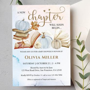 Book Theme Fall Blue Pumpkin