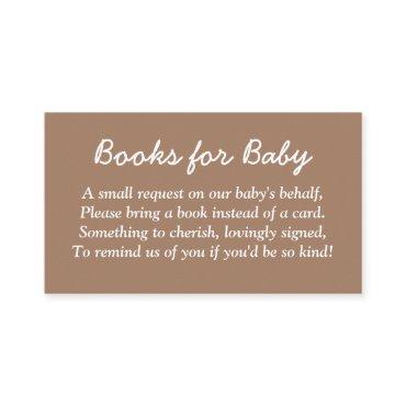 Books for Baby Gentle Brown Enclosure Card