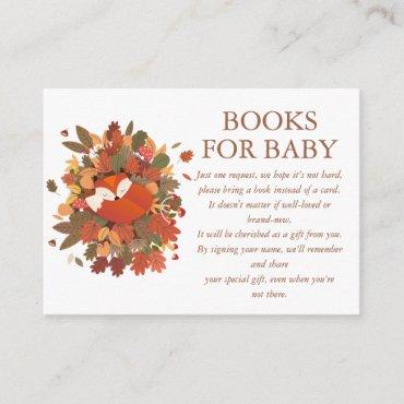 Books For Baby Request Woodland Baby Shower Enclosure Card